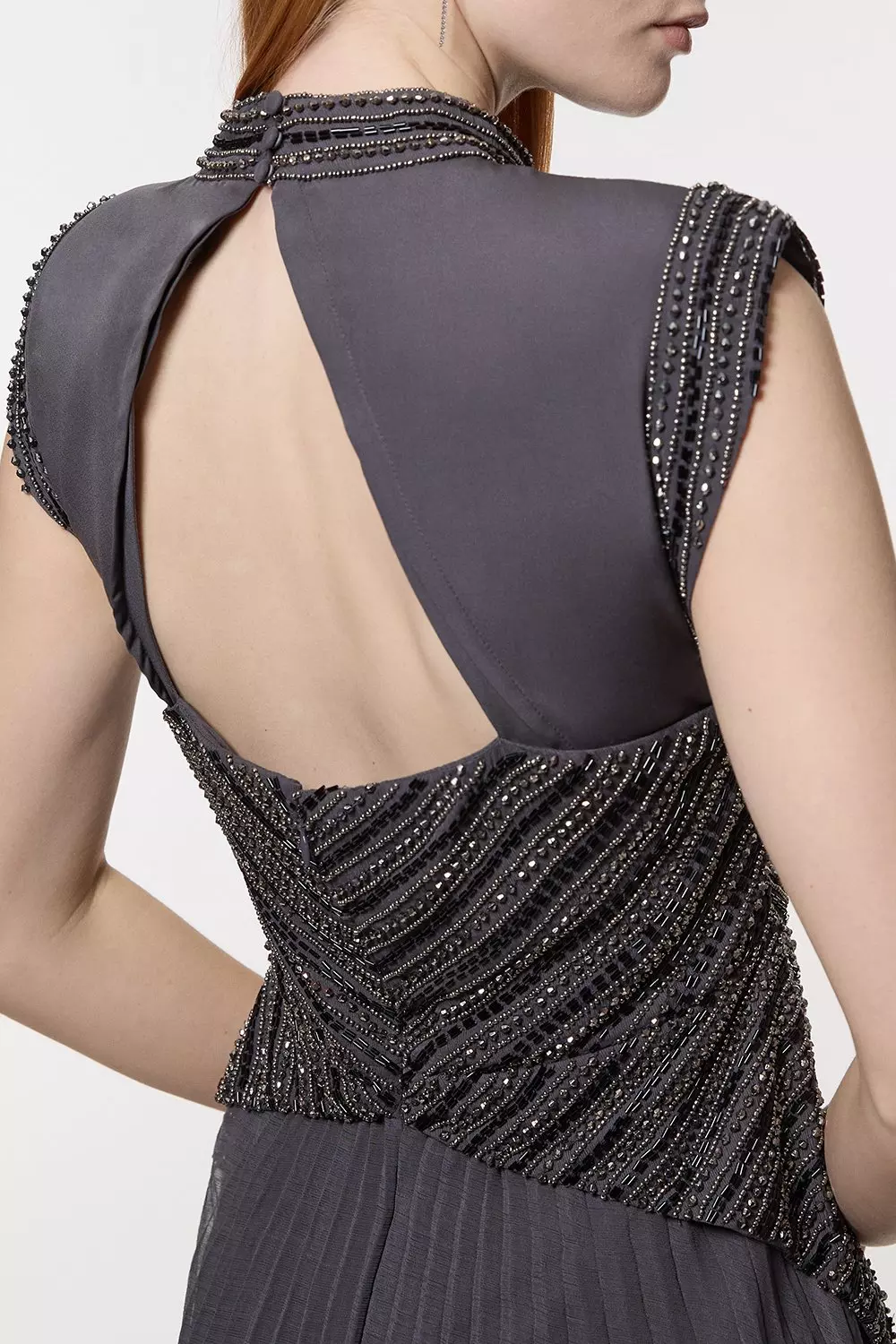 Embellished Beaded Woven Maxi Dress | Karen Millen